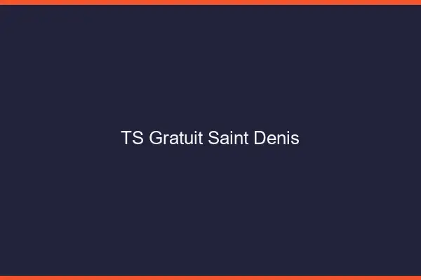 TS gratuit Saint-Denis